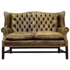 Chesterfield Chippendale Sofa Leather Retro Vintage Couch English