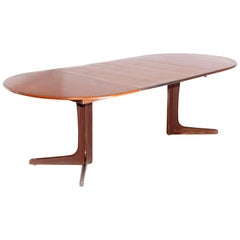 Large Dinning Table by Niels Otto Moller, in Teak, Denmark, 1960, Brown Color