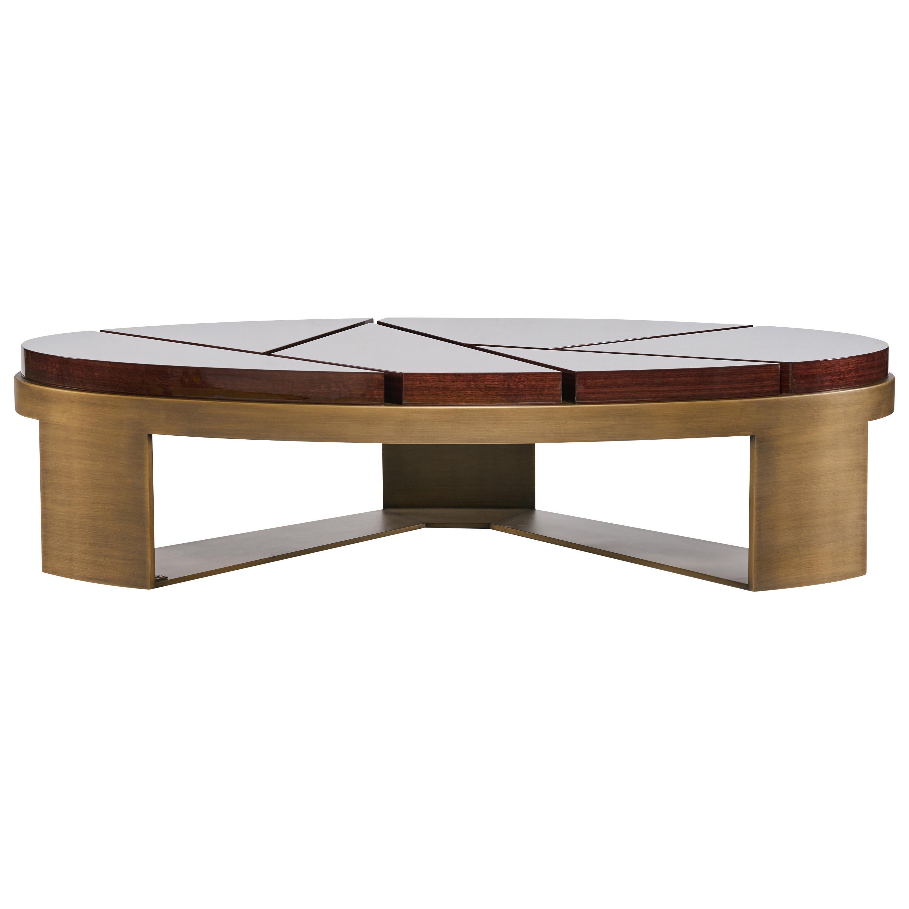 Aurora Coffee Table - High Gloss Timber - Size I For Sale