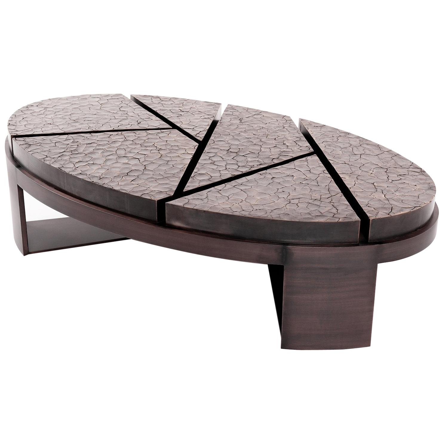 Aurora Coffee Table - Cracked Earth - Size I For Sale