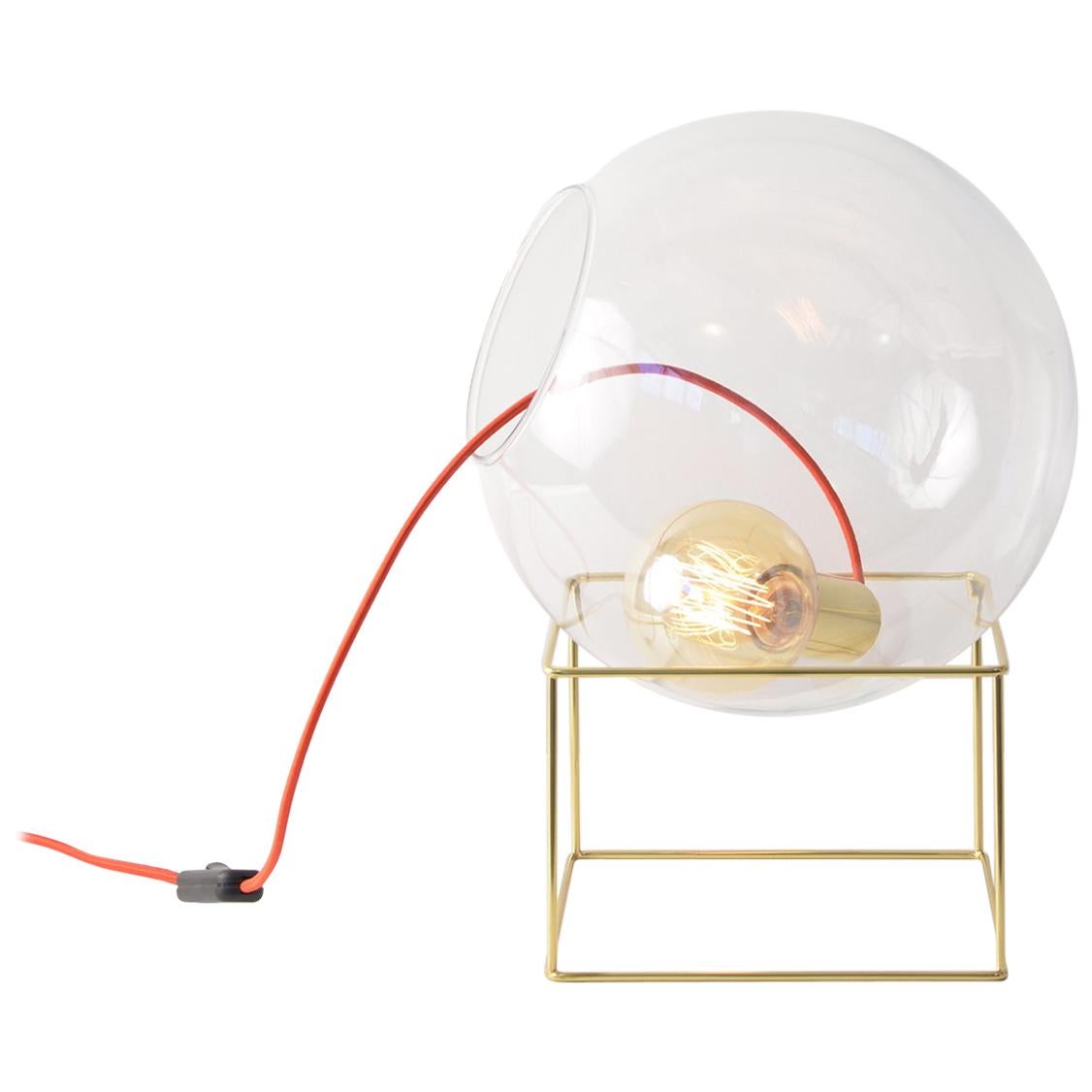 Lampe de table minimaliste contemporaine en verre par Cristiana Bertolucci