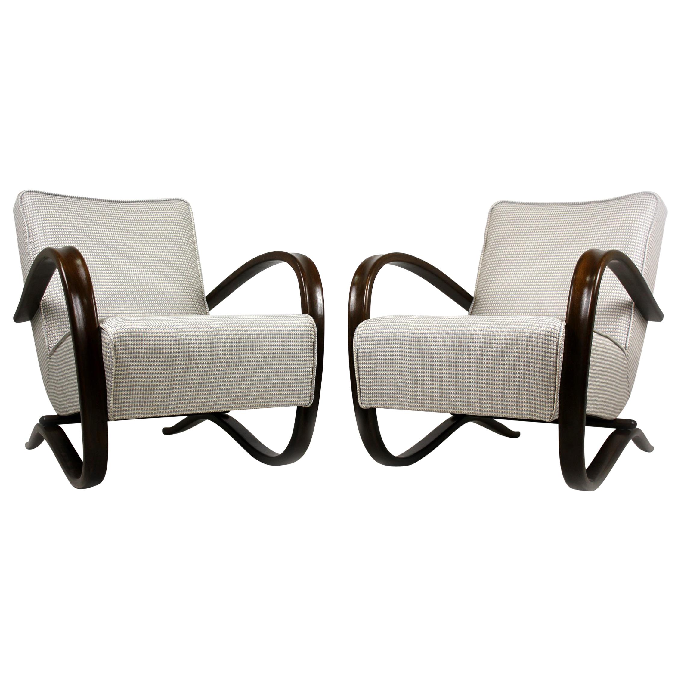 H-269 Armchairs by Jindrich Halabala, 1930s, Set of Two