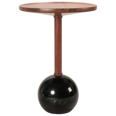 Rounded Monterrey Side Table, Black Marble