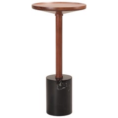 Table d'appoint cylindrique Monterrey, marbre noir