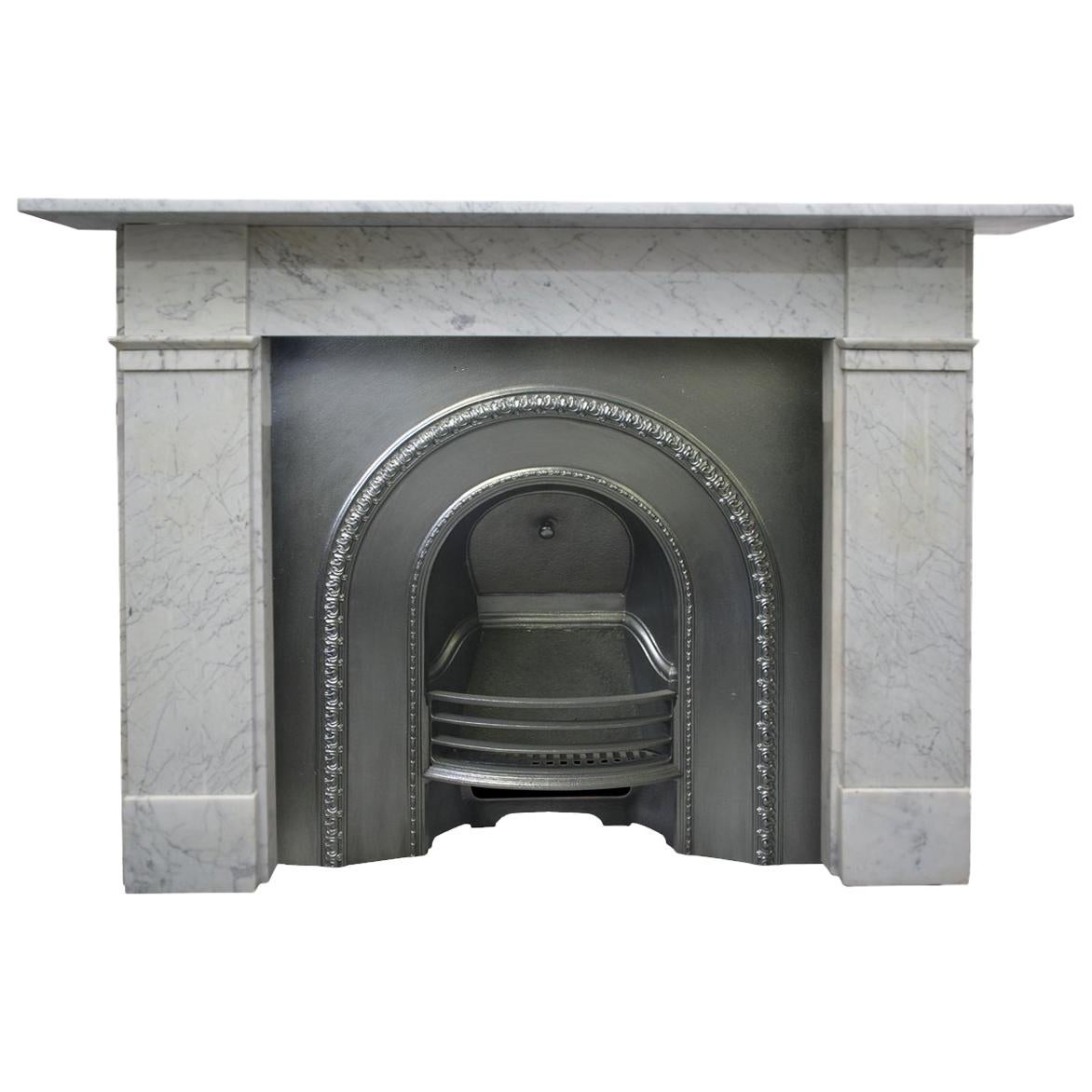 Fully Restored Victorian Carrara Marble Fire Surround