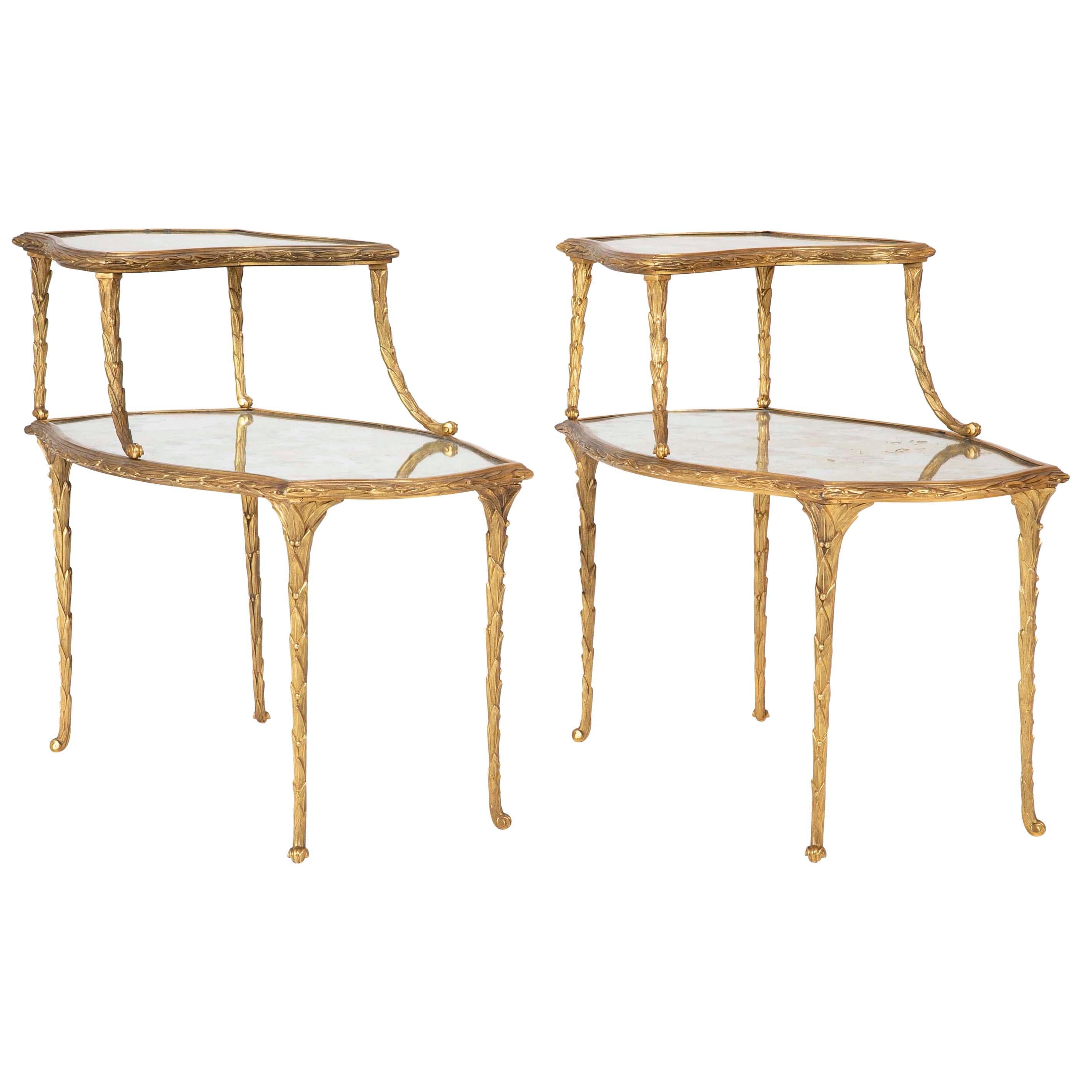 Pair of Bronze Maison Charles Side Tables