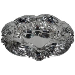 Beautiful Whiting Art Nouveau Sterling Silver Bowl with Big Blooms
