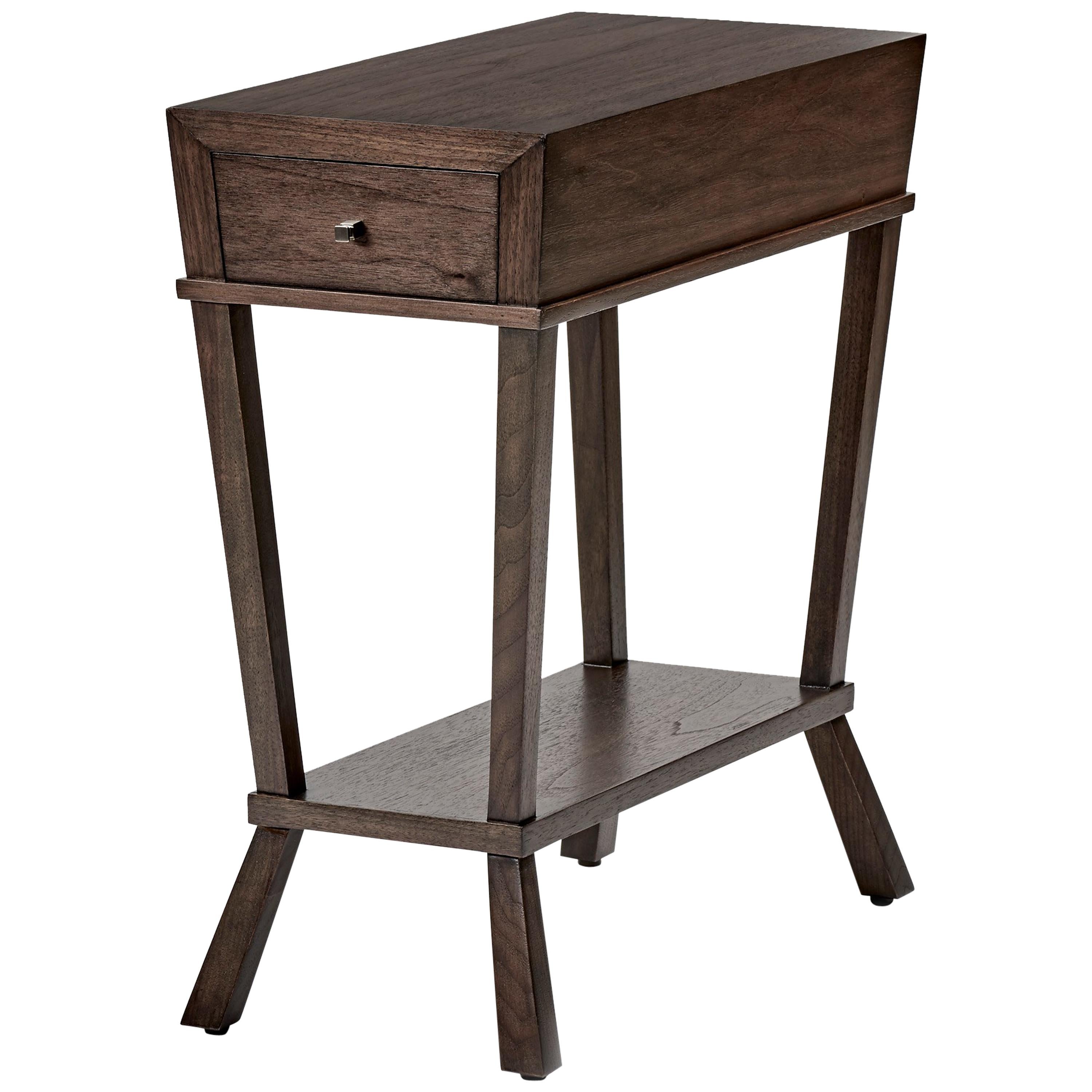 Dawson Side Drink Table with drawer and shelve For Sale
