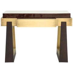 Bridge Bedside Table - High Gloss Timber - With Drawer