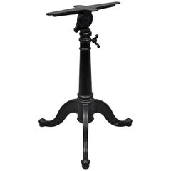 Eugene Dietzen Cast Iron Small Drafting Work Desk Tripod Base