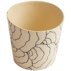 Handmade Ceramic Espresso Cups with Coral Sea Shell Design