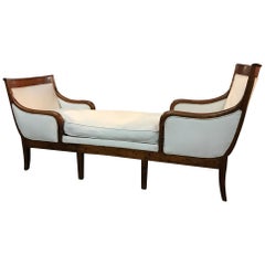 Französische Chaise Longue oder Liege aus der Directoire-Zeit des frühen 19.