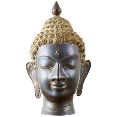 Sukhothai Style Bronze Metal Buddha Head