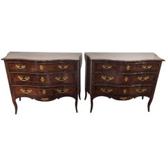 Pair of 19th Century Napoleon III Walnut and Bronze Chest of Drawer LAST PRICE