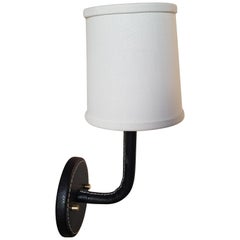 Paul Marra Top-Stitched Leather Wrapped Sconce