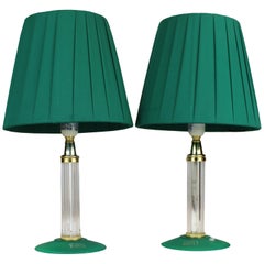 Italian Venetian Pair of Table Lamps , Murano Glass