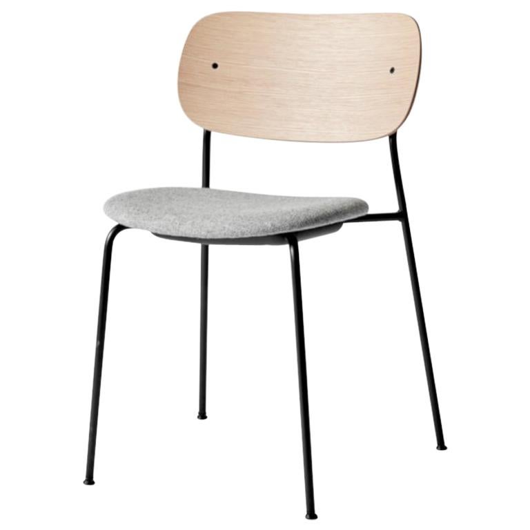 Co Chair, Natural Oak Seat 'Grey 130' /Black Legs