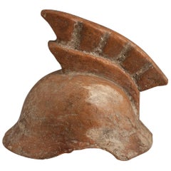 Antique 19th Century Terracotta Roman Centurion's Helmet Mold, Mexico