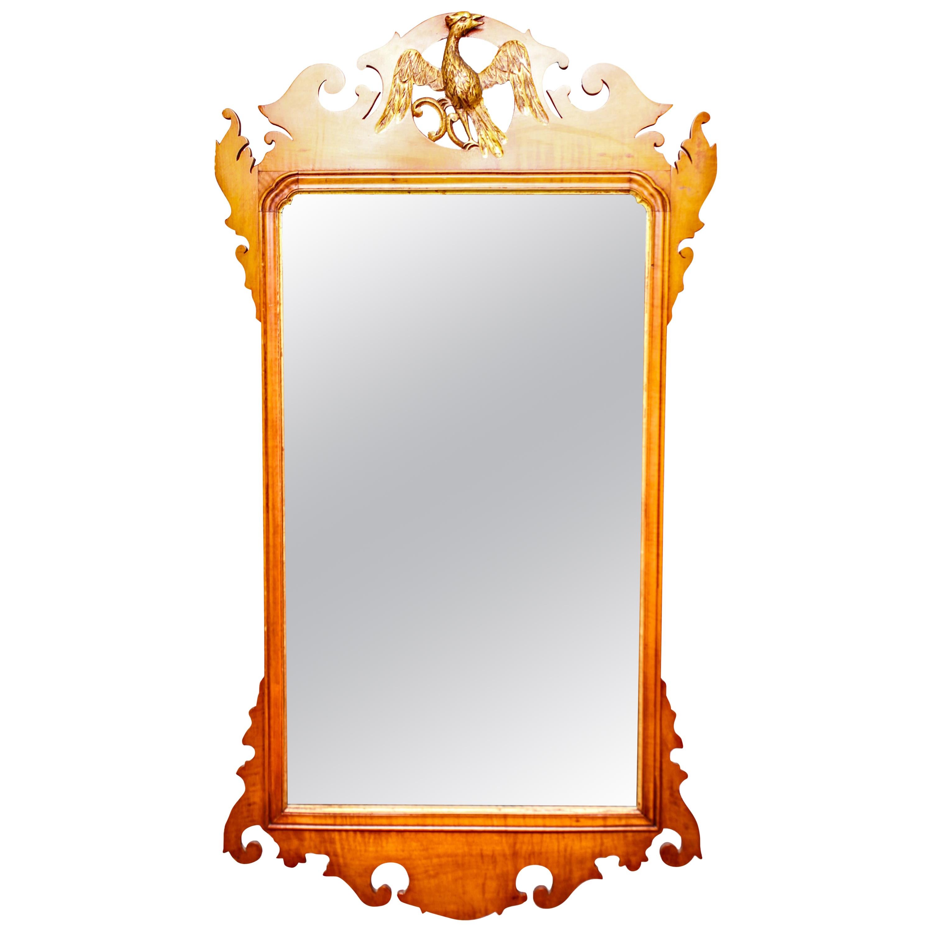 American Federal Style Wall Mirror with Eagle Motif