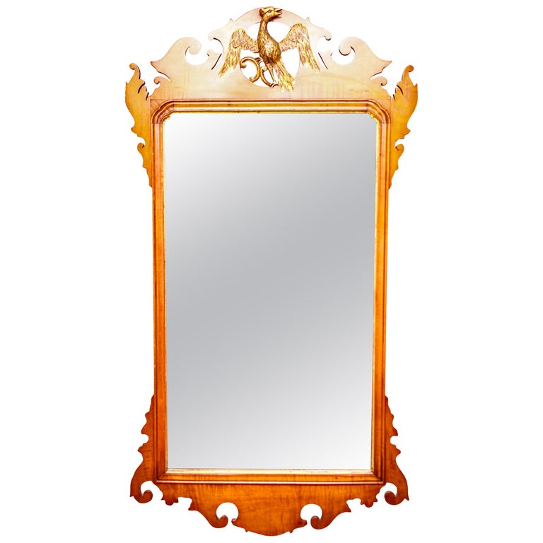 American Federal Style Wall Mirror with Eagle Motif at 1stDibs