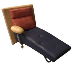 Leather Chaise by Gamma Arredamenti