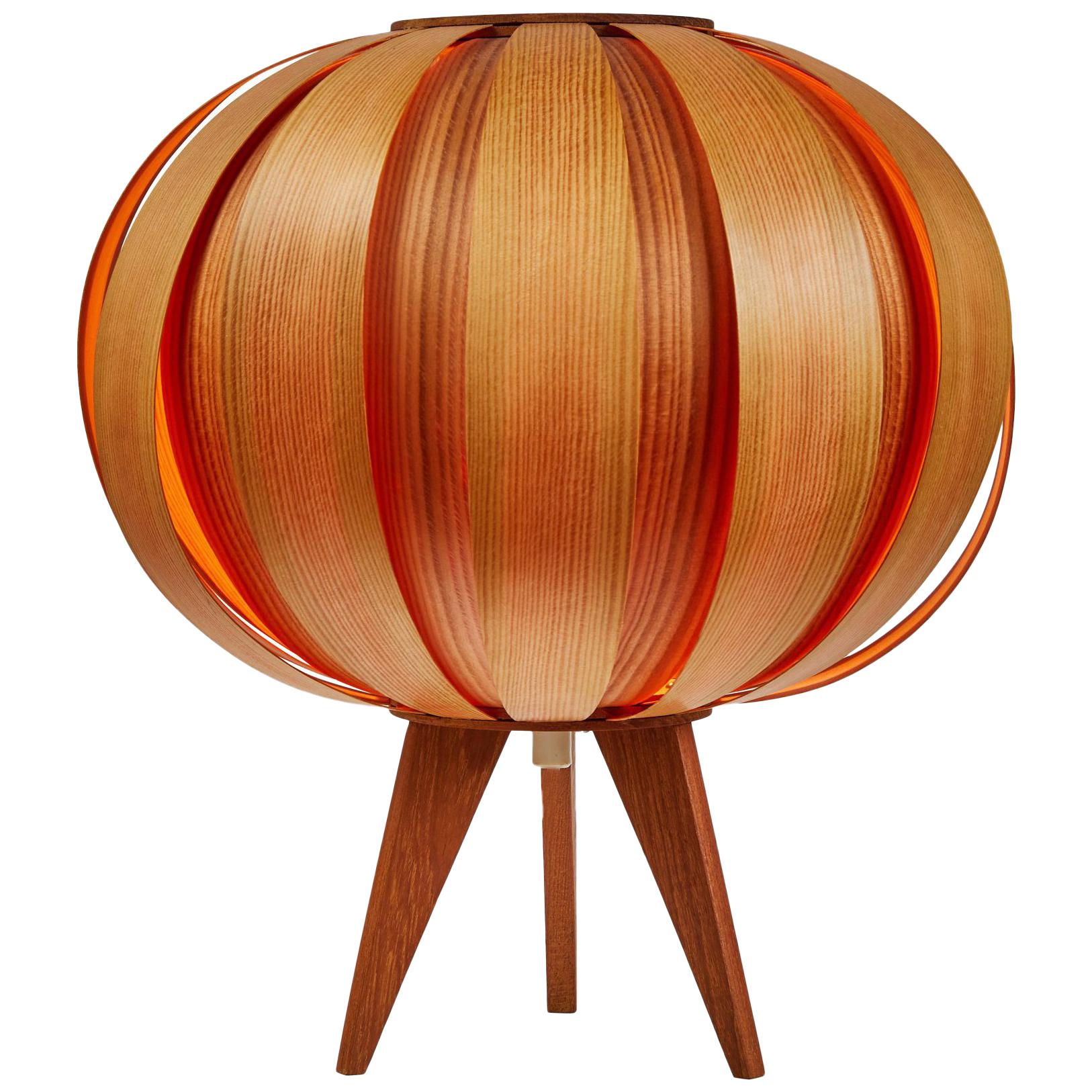 1960s Hans-Agne Jakobsson Wood Table Lamp for AB Ellysett