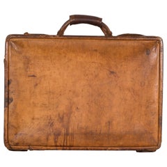 Used Leather Hartman Luggage Briefcase, circa 1950