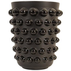 René Lalique Vase en verre noir "Mossi":: style Art Déco:: 20ème siècle