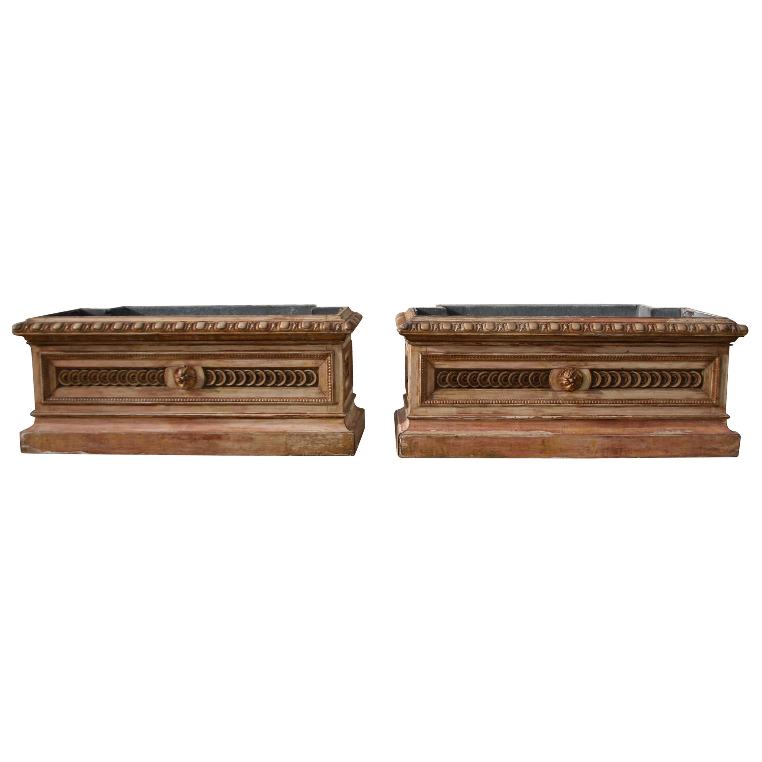 Pair of 19th Century Italian Planters in the Directoire Style