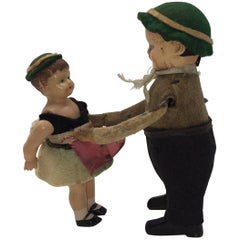 Vintage Schuco Wind Up Toy - Dancing German Couple, circa 1930