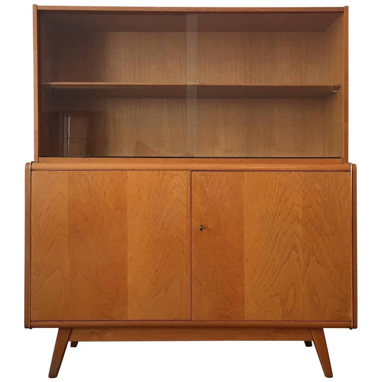 Wooden Sideboard with Bookcase from Jitona, 1960s For Sale