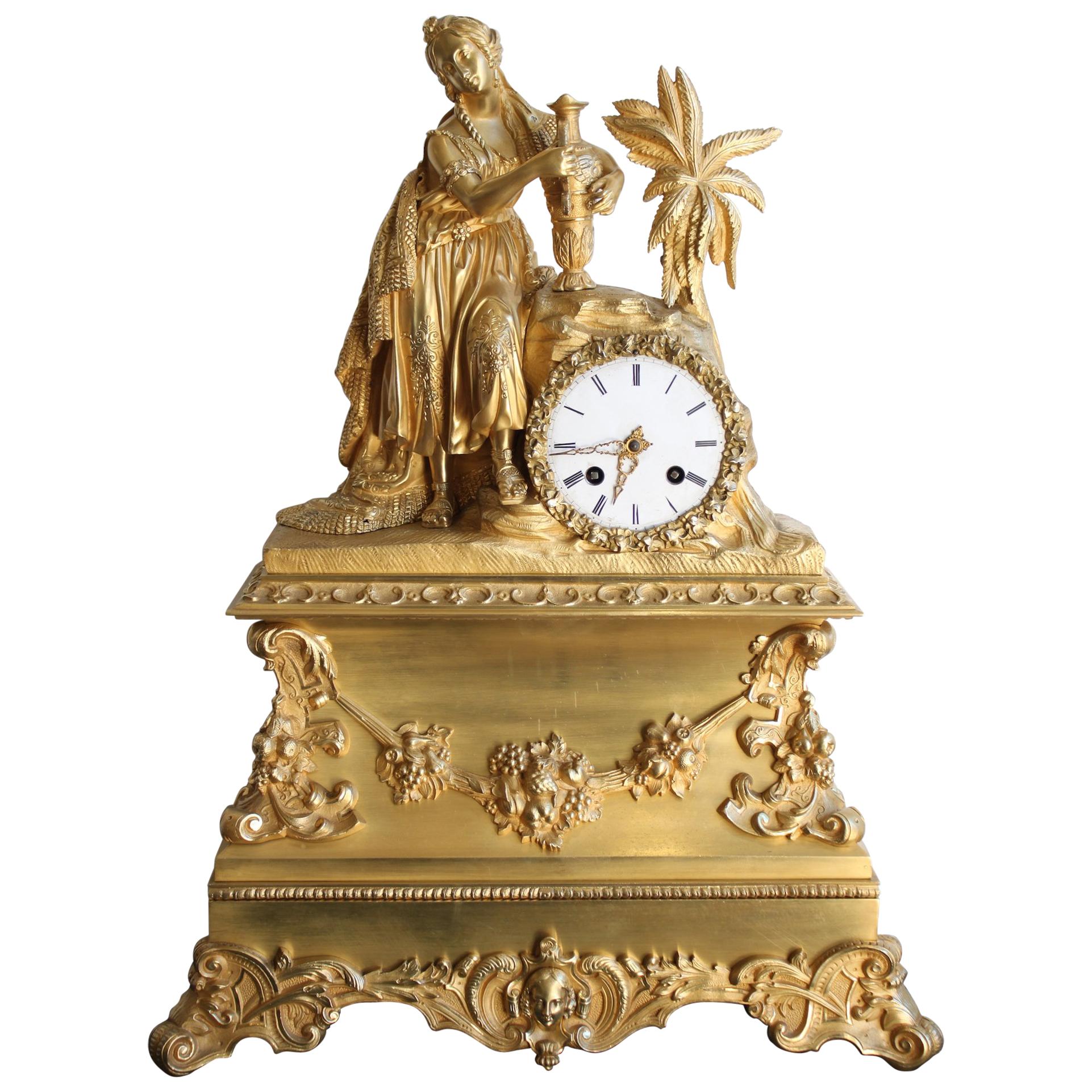 Charles X Oriental Clock Woman with Jug
