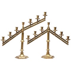 Rostand Judaica Ecclesiastical Brass Candelabras