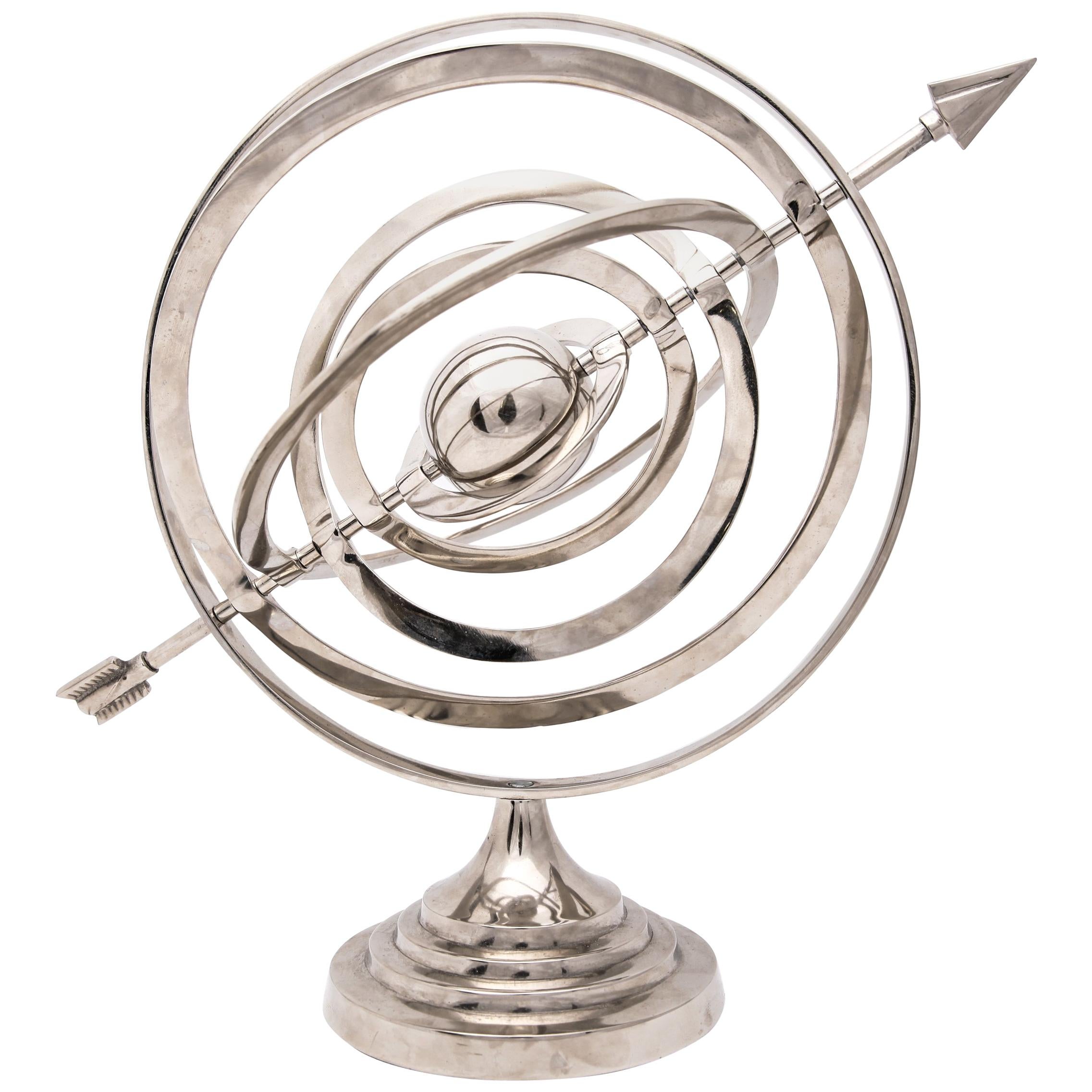 Modern Astrolabe Sphere in Aluminum