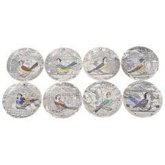 Set of Eight Midcentury ‘Le Arpie Gentili’ Coasters by Piero Fornasetti