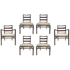 T.H. Robsjohn-Gibbings Set of Six Ladder Back Dining Chairs