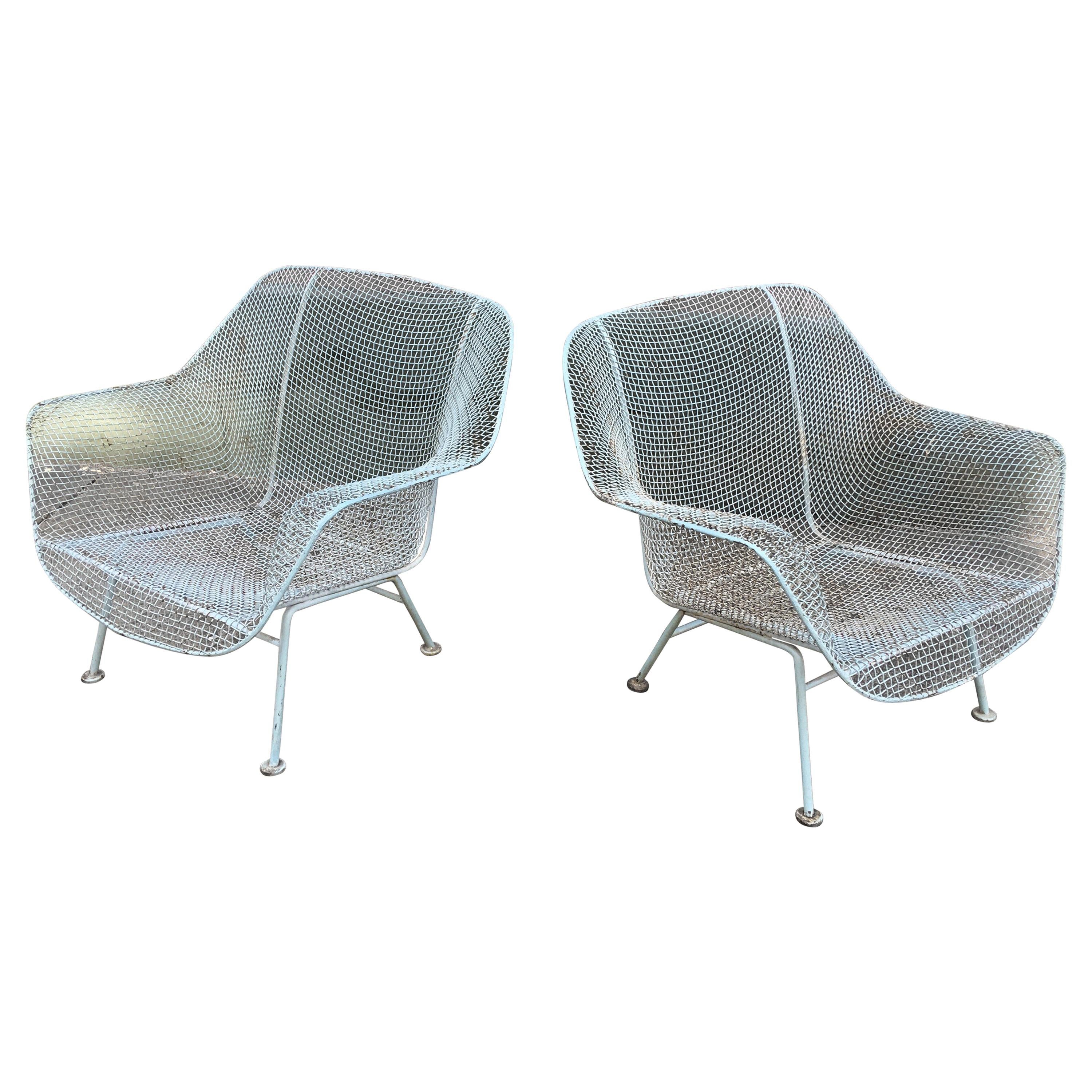 Russell Woodard Pair of Iron Lounge Chairs