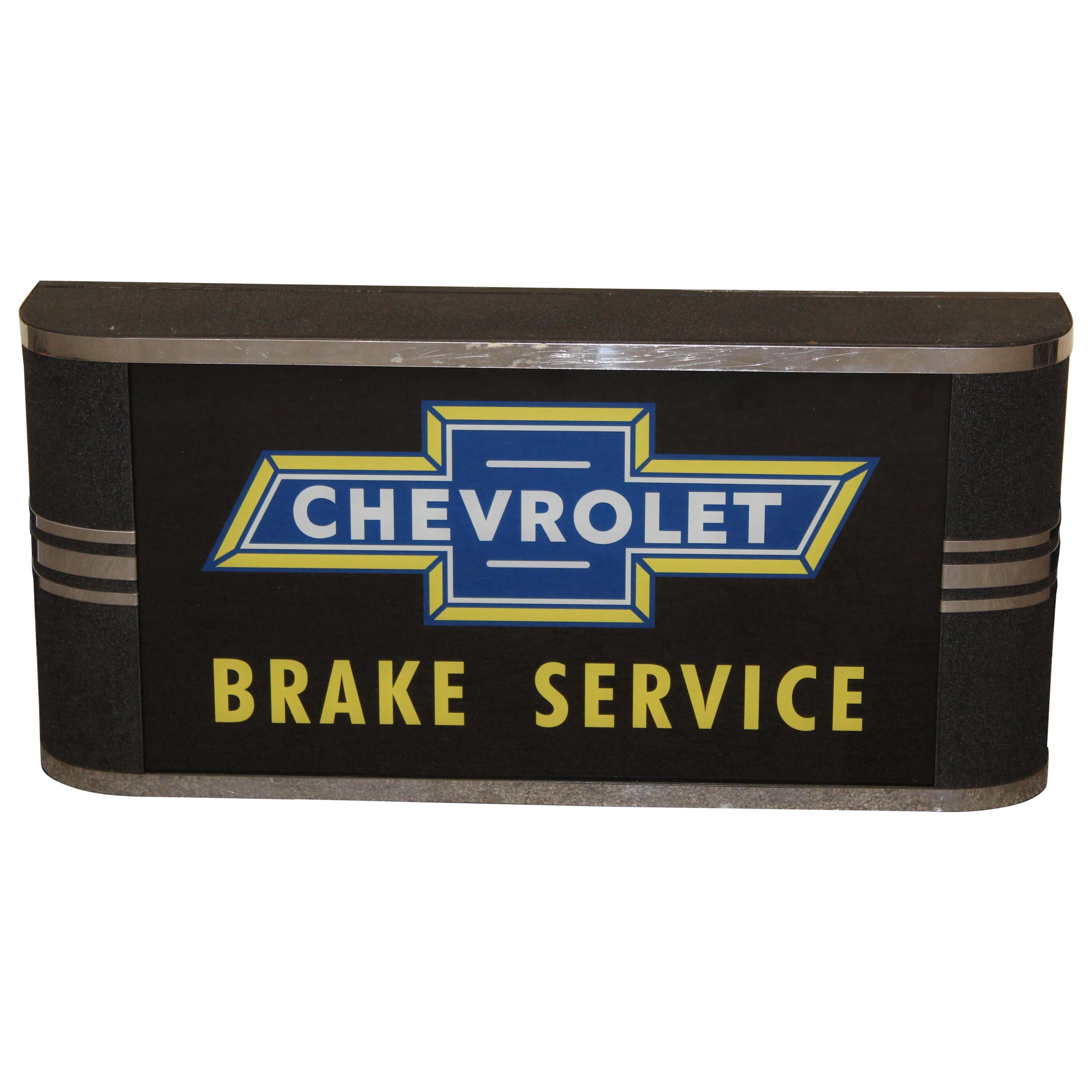 1950s Chevrolet Brake Service Department Sign For Sale