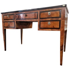 Antique 20th Century Louis XVI Cherry Tree Ebony Wood Bureau Desk RESTORED