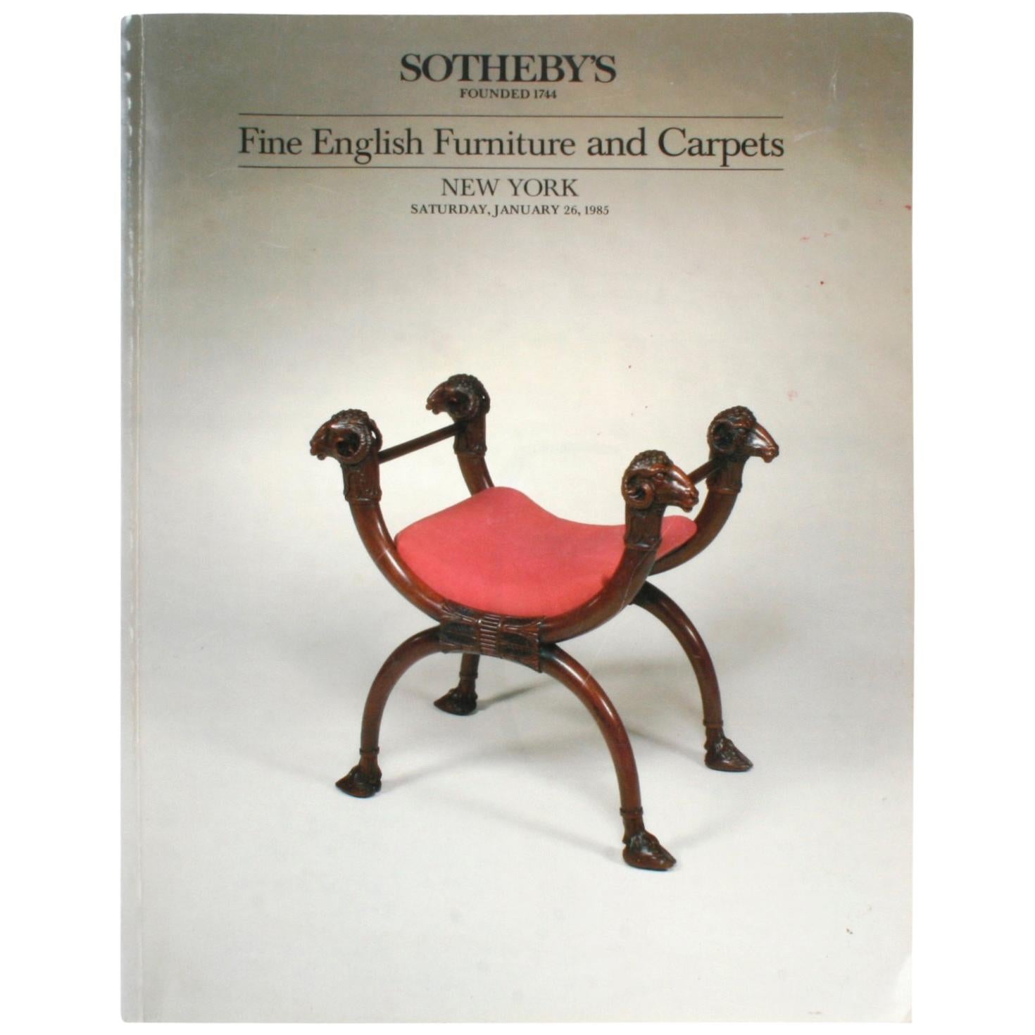Sotheby's Fine English Furniture and Carpets