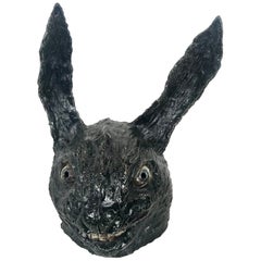 Retro Large Stoneware Pottery Hand Crafted Sculpture 'Rabbit" by Richard Burkett