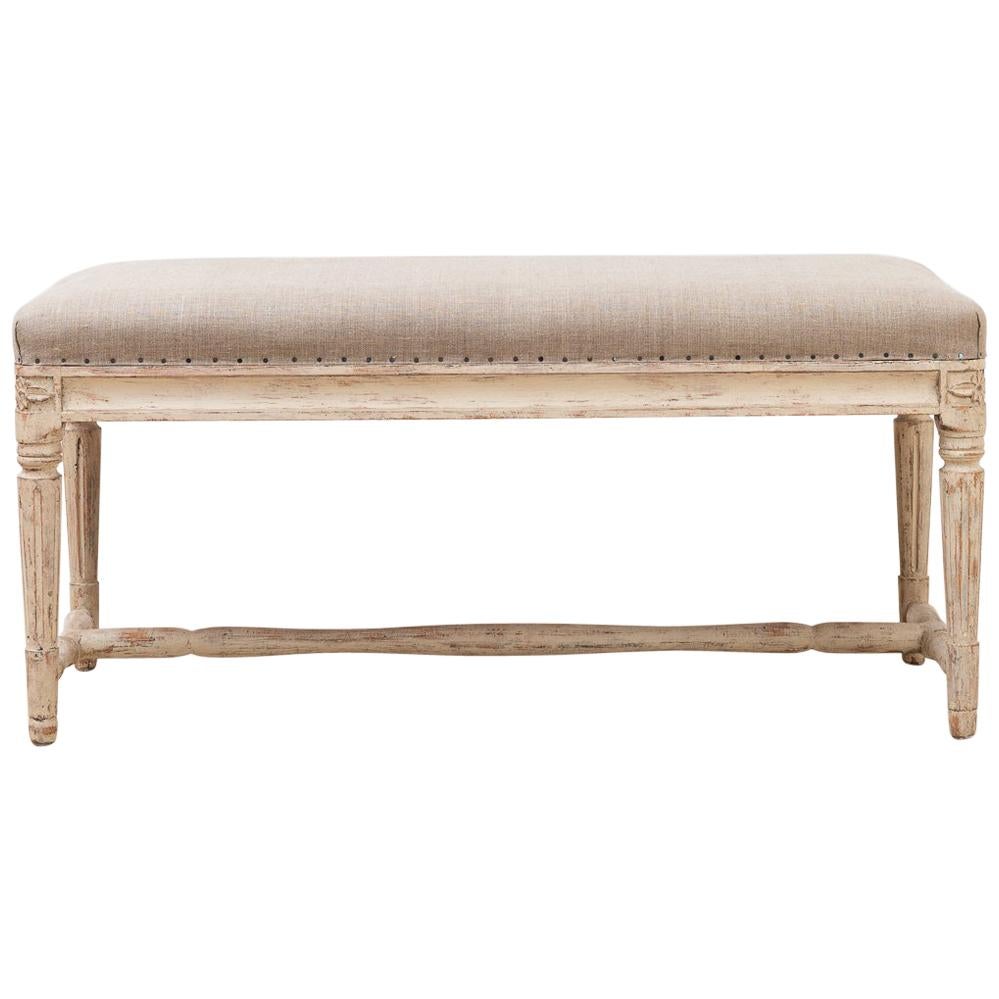 Late 19th Century Gustavian Bench from Sweden