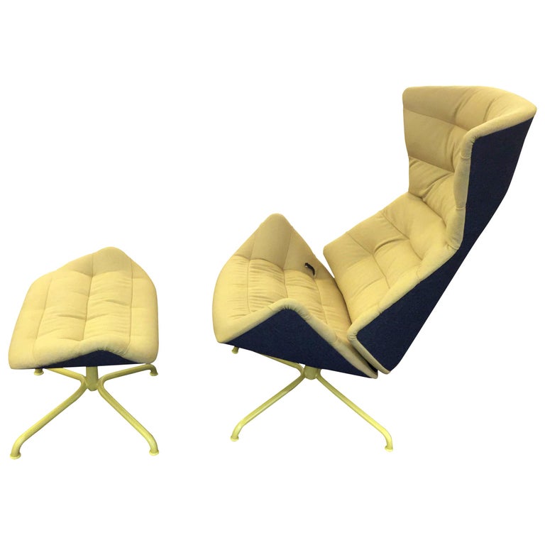Yellow and Gray 808 Recliner Lounge Chair at 1stDibs