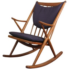 Danish Rocking Chair by Frank Reenskaug for Brahmin Mobler