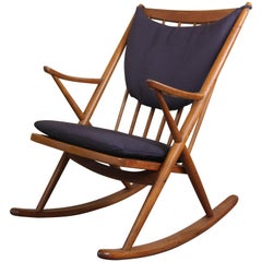 Fauteuil à bascule danois de Frank Reenskaug pour Brahmin Mobler