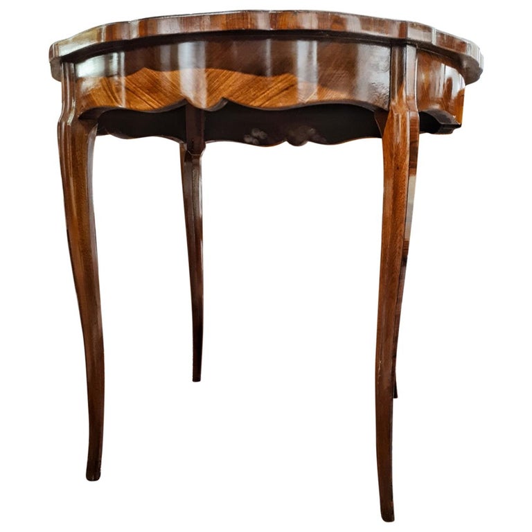 19th Century Napoleon III Walnut Root French Tea Table Restored LAST