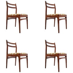 Set of Four Midcentury Dining Chairs, Denmark, 1960s