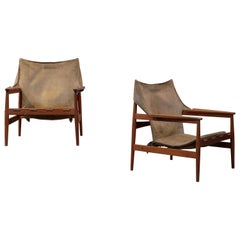 Pair of Hans Olsen Easy Chairs, 1960s