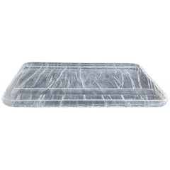 Vintage Centerpiece Ice Effect Tray Lucite Willy Rizzo Style,  Italy, 1970s