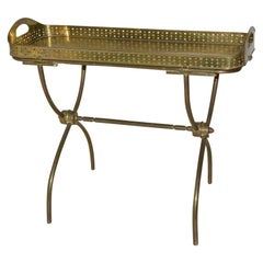 Vintage Solid Brass Gallery Tray Table